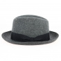 Smire Homburg Hat Grey Wool Felt - Traclet
