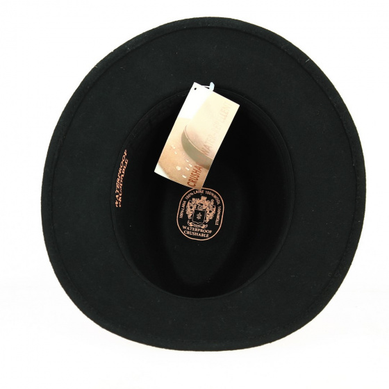 Chapeau Fedora Widem Feutre laine Noir - Traclet
