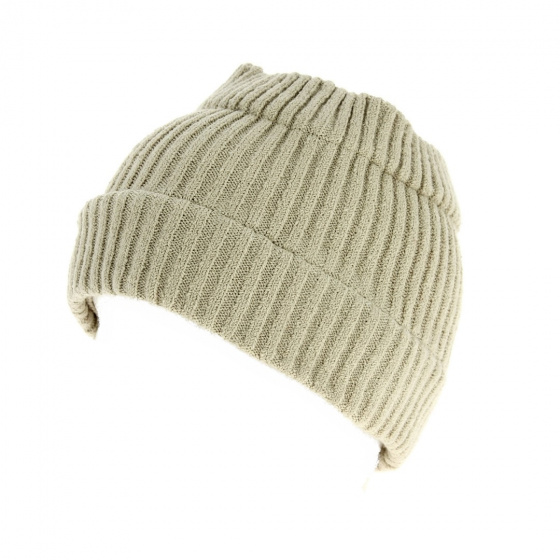 Amonite Cotton Heathered Knit Beanie - Traclet