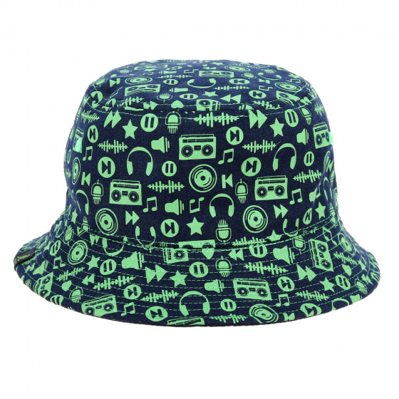 Bob Réversible On Air Laine Bleu & Vert- Kangol