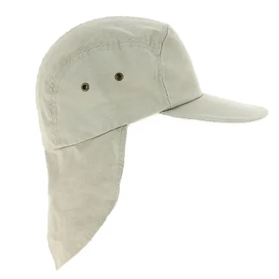 Casquette Cache-Nuque Coton Sable - Torpedo Reference : 12884 | Chapellerie Traclet