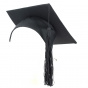 Black Wool Graduation Cap - Traclet