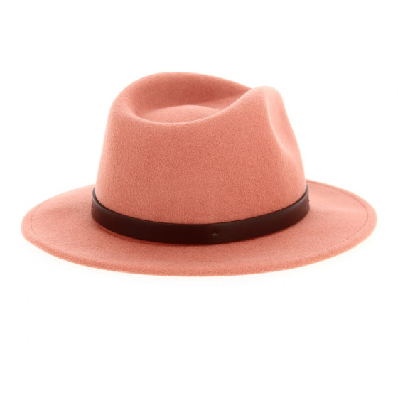 Chapeau Fedora Messer Feutre Laine Abricot - Brixton