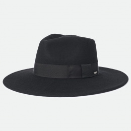 Black Wool Felt Fedora Hat Joanna - Brixton