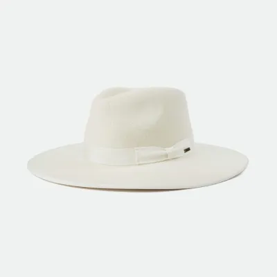 Chapeau Fedora Jo Rancher Feutre Laine Blanc - Brixton
