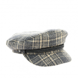Grey/Lion Wool Fiddler Sailor Cap - Brixton