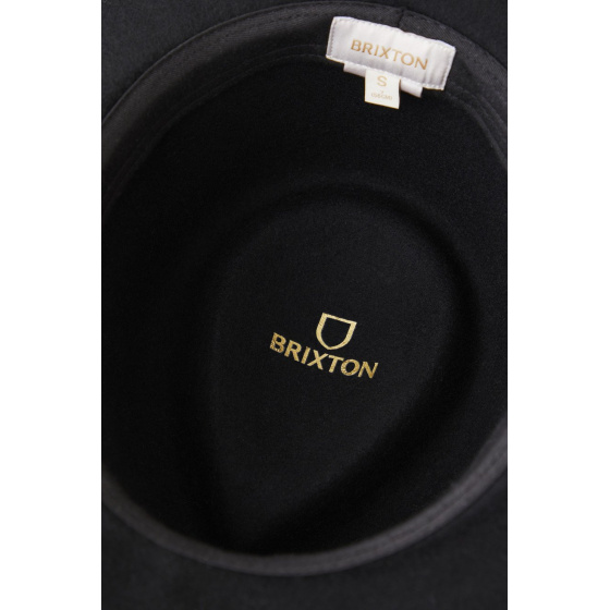 Chapeau Fedora Jo Rancher Feutre Laine Noir - Brixton Chapeau Fedora Jo Rancher Feutre Laine Noir - Brixton
