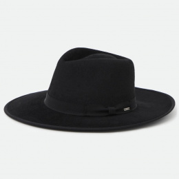 Jo Rancher Black Wool Felt Fedora Hat - Brixton