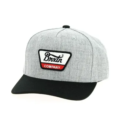 Heather Gray/Black Linwood Snapback Cap - Brixton Reference: 12919 | Traclet Hat Shop