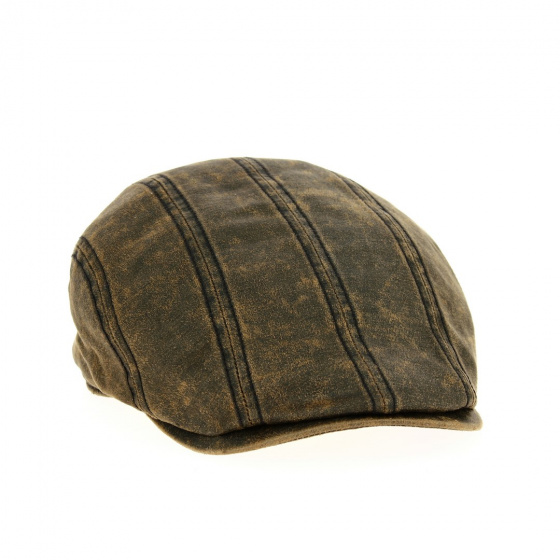 Aged Brown Cotton Duck Bill Cap - Traclet