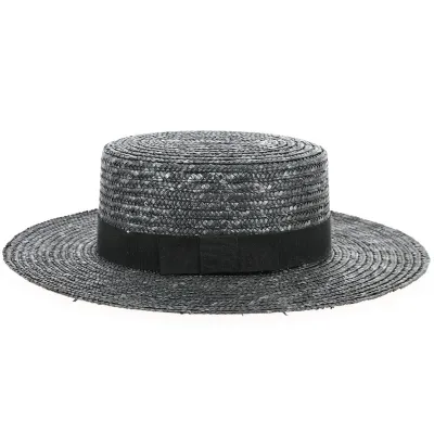 Apeldoorn Black Straw Boater - TRACLET Reference: 12931 | Traclet Hat Shop