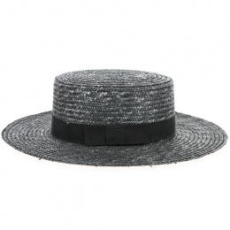 Canotier Apeldoorn Paille Noire - TRACLET