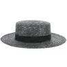 Canotier Apeldoorn Paille Noire - TRACLET Reference : 12931 | Chapellerie Traclet