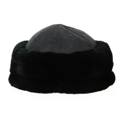 Toque Nilaïda Noire Fourrure Lapin - Anna Rizzo Reference : 12952 | Chapellerie Traclet