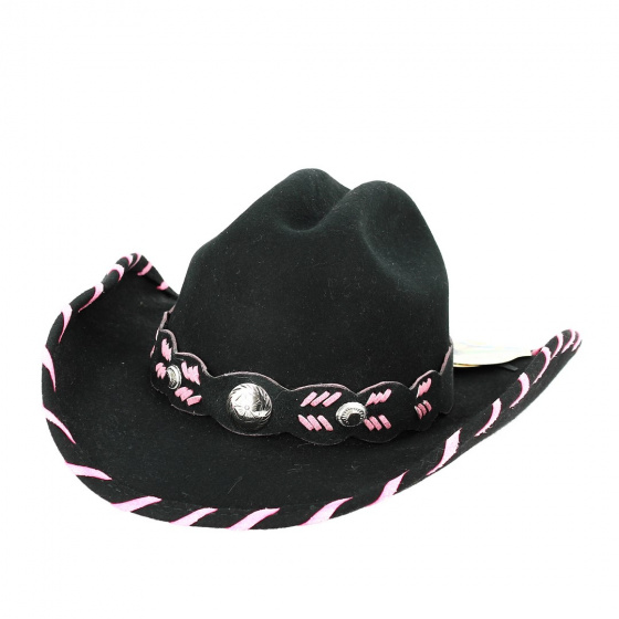 Chapeau Cowboy Hoedown Feutre Noir - Bullhide