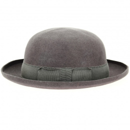 Foldable Brown Wool Felt Bowler Hat - Traclet