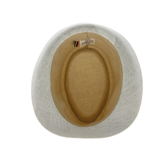 Chapeau Trilby Lin Blanc - Traclet