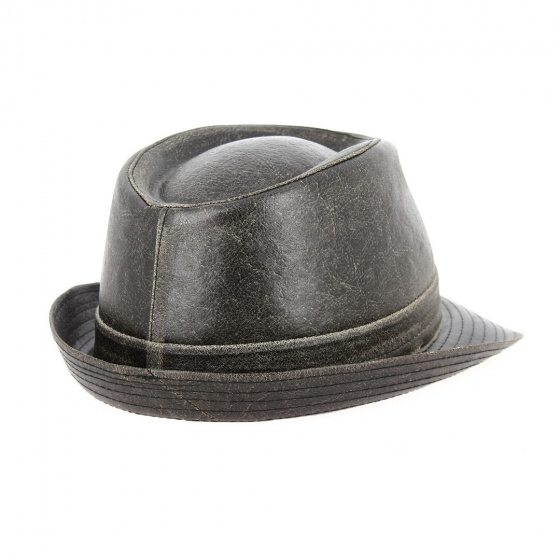 Chapeau Trilby Imitation Cuir Vieilli - Traclet Chapeau Trilby Imitation Cuir Vieilli - Traclet