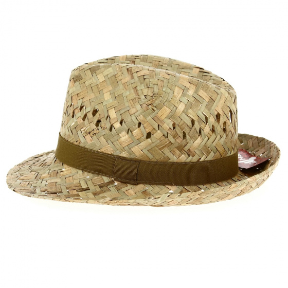 Urbino Fedora Hat Straw Beige Ribbon - Traclet