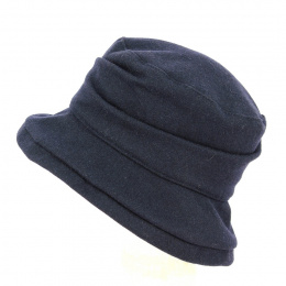 Colas Cloche Hat Navy Blue Wool - MtM
