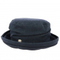 Navy Blue Wool Cloche Hat - MtM