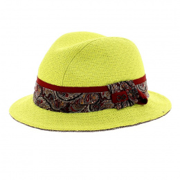Apple green trilby hat