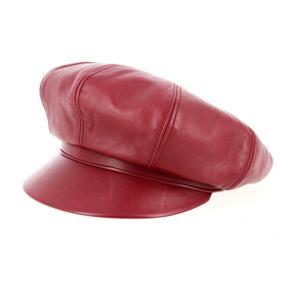 Genuine Leather Newsboy Cap - Traclet