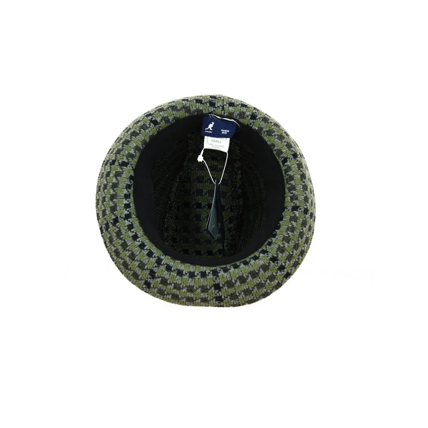 Chapeau Trilby Tweed Jacquard Vert - Kangol Reference : 13001 | Chapellerie Traclet