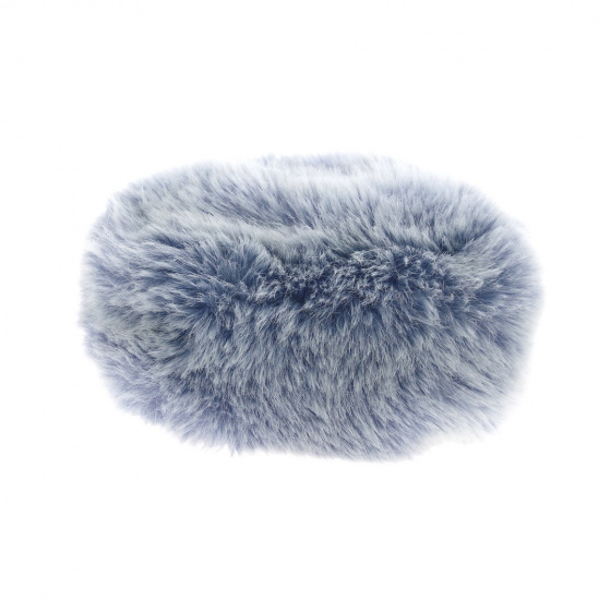 Toque Courchevel Bleue Fausse Fourrure - Traclet