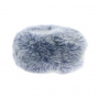 Blue Faux Fur Courchevel Beanie - Traclet