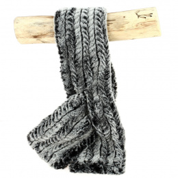 Chaponik Grey Faux Fur Neck Warmer - Traclet