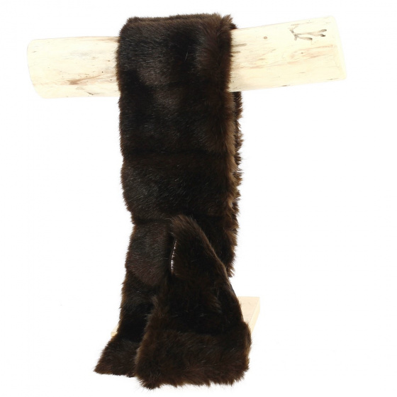 Chaponik Brown Faux Fur Neck Warmer - Traclet