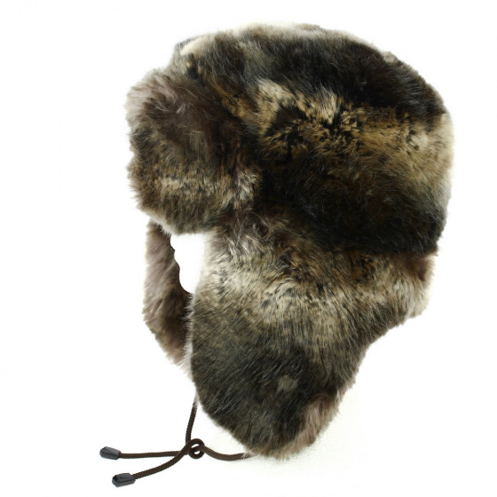 Michel Tawny Acrylic Faux Fur Hat - Traclet