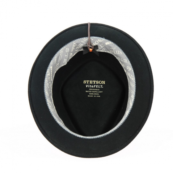 Chapeau Porkpie Diamond Vitafelt Noir - Stetson Chapeau Porkpie Diamond Vitafelt Noir - Stetson