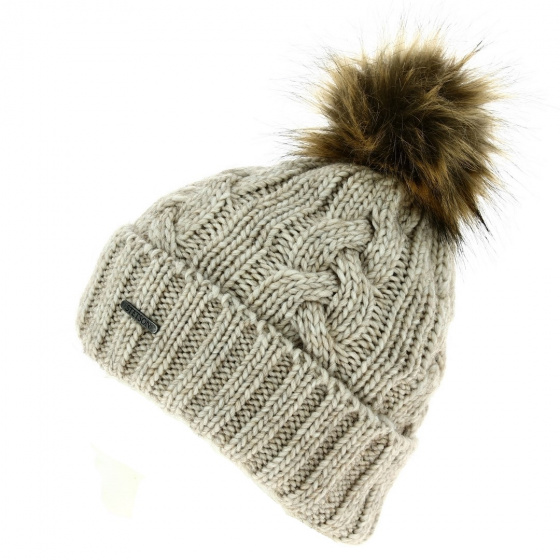 Bonnet Pompon Beanie Grosses Mailles - Stetson