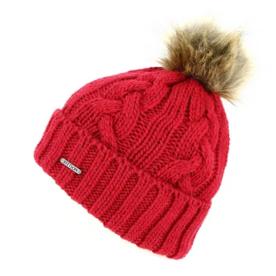 Bonnet Pompon Beanie Grosses Mailles - Stetson Reference : 13061 | Chapellerie Traclet
