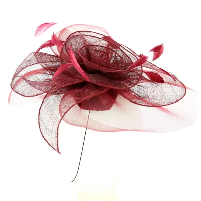 Chapeau de Cérémonie Chaploir Paille & Sisal Bordeaux - Traclet Reference : 13071 | Chapellerie Traclet