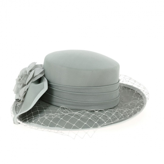 Chapeau de Cérémonie Somers Gris Clair - Traclet Chapeau de Cérémonie Somers Gris Clair - Traclet