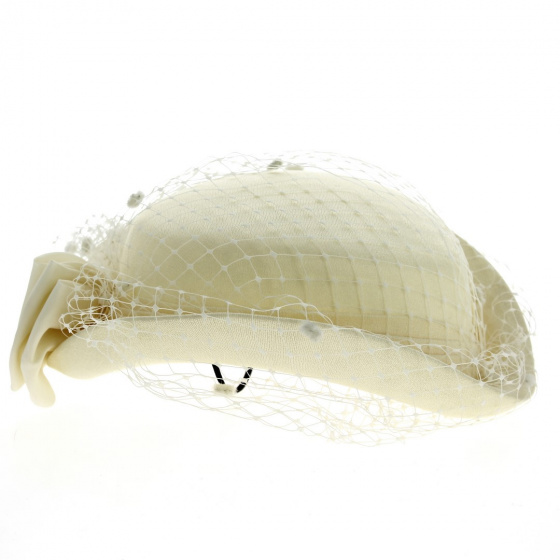 Chapeau de Cérémonie Jahia Ecru - Traclet Chapeau de Cérémonie Jahia Ecru - Traclet