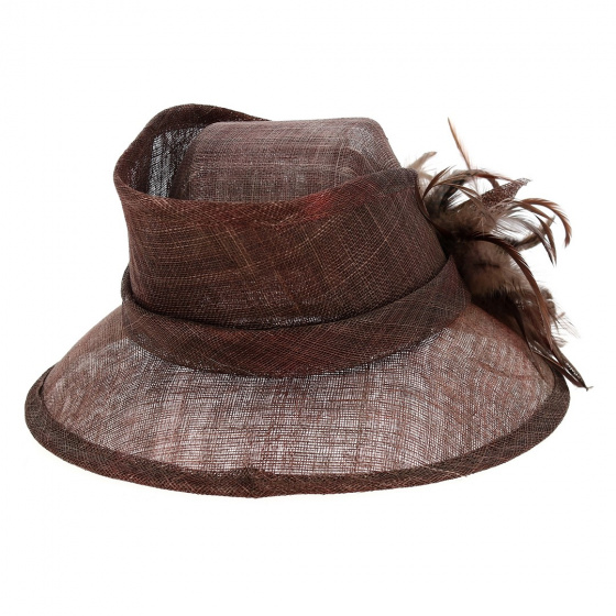 Brown Straw Ferrancia Ceremony Hat - Fléchet