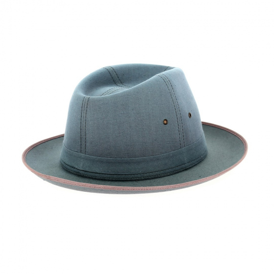 Chapeau Traveller Sylvain Coton Bleu - Crambes Chapeau Traveller Sylvain Coton Bleu - Crambes