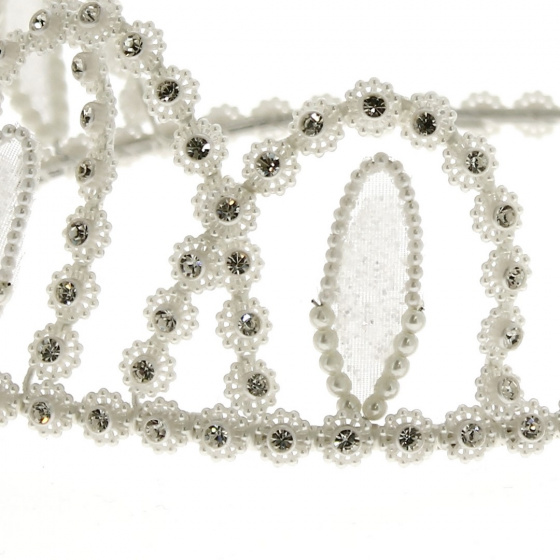 White Rhinestone Ceremony Tiara - Traclet