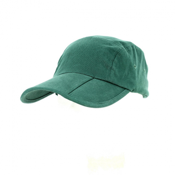 Assouan Saharan Cap Cotton Bottle Green - Traclet