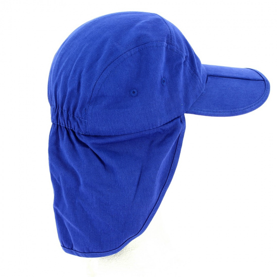 Casquette Saharienne Assouan Coton Bleu Royal - Traclet