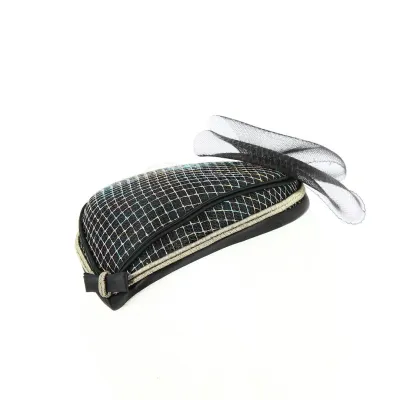 Black Ceremony Tambourine & Bow - Traclet Reference: 13117 | Traclet Millinery