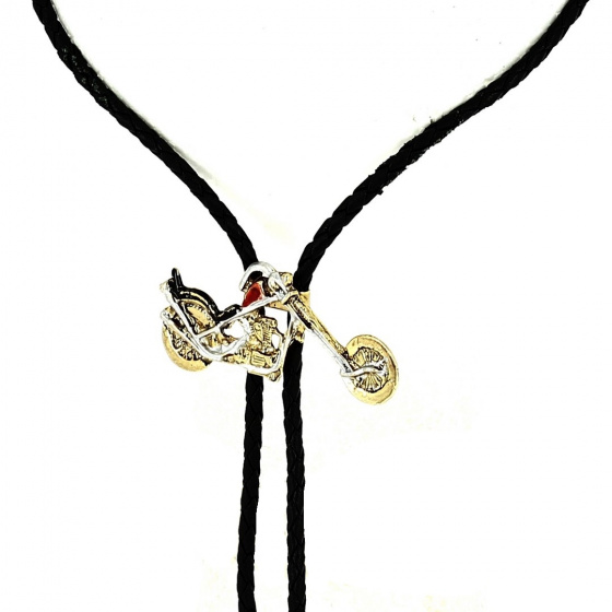 Golden Moto Bolo Tie