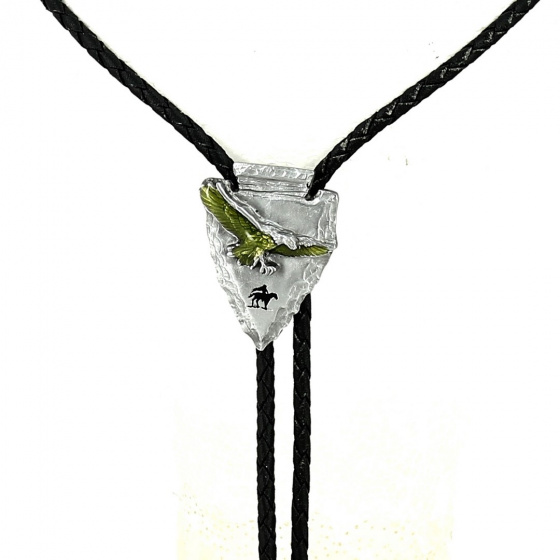 Silver Eagle Arrowhead Bolo Tie