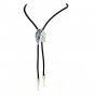 Blue & Silver Indian Chief Bolo Tie