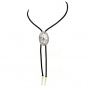 Silver Aztec Pattern Bolo Tie