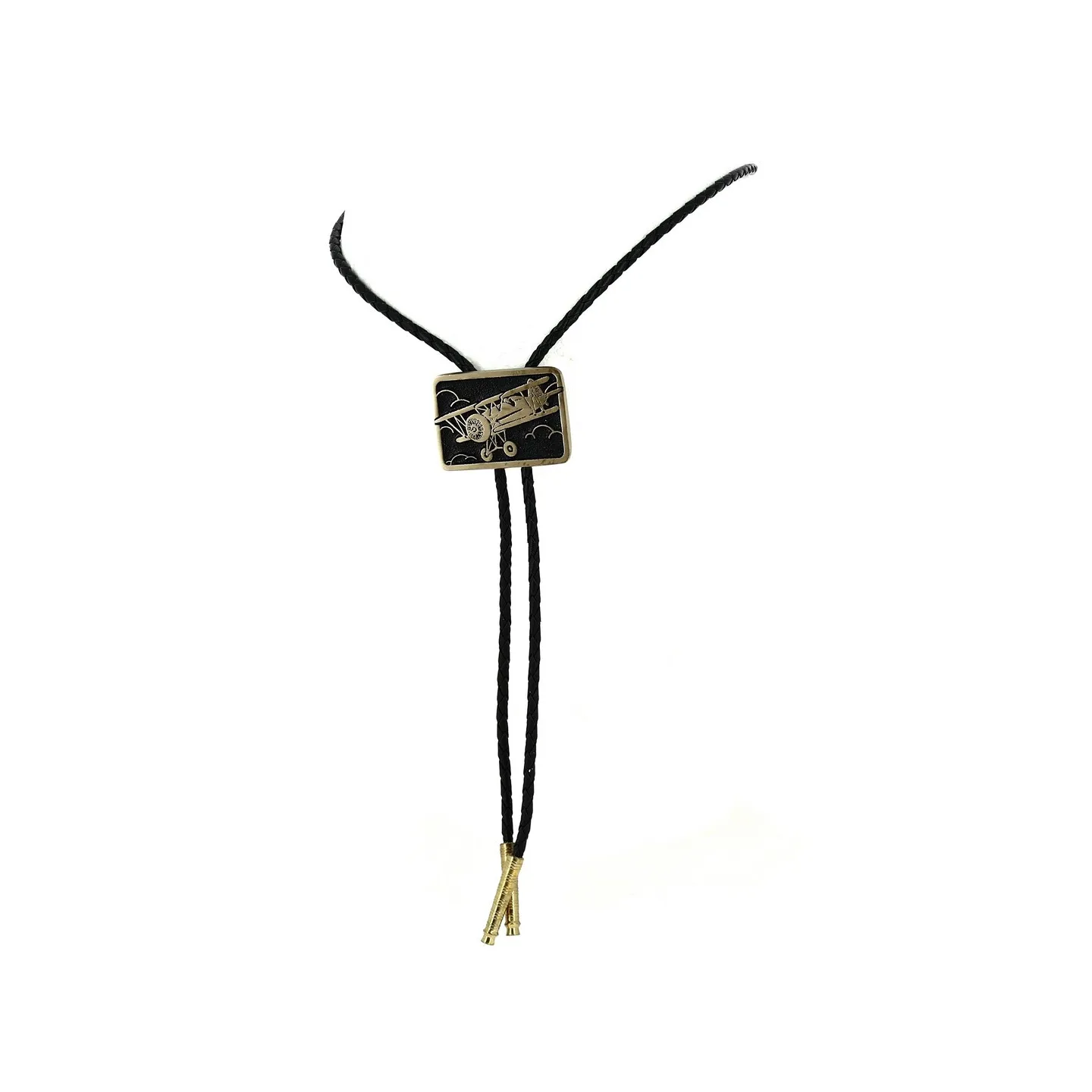 Bolo Tie Avion Doré Reference : 13156 | Chapellerie Traclet